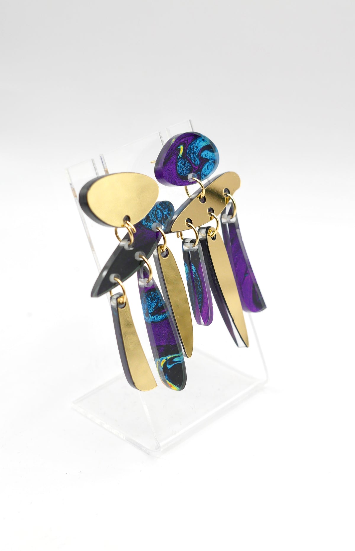 Boucles d’oreilles Phoenix violet