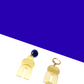 Boucles d’oreilles Bianca bleu miroir 