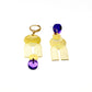 Boucles d’oreilles Bianca Violet Miroir