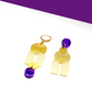 Boucles d’oreilles Bianca violet miroir
