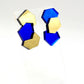 Boucles d’oreilles asymétriques Björn bleu miroir 