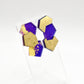 Boucles d’oreilles Bjorn violet et doré