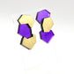 Boucles d’oreilles Björn asymétriques, violet miroir  