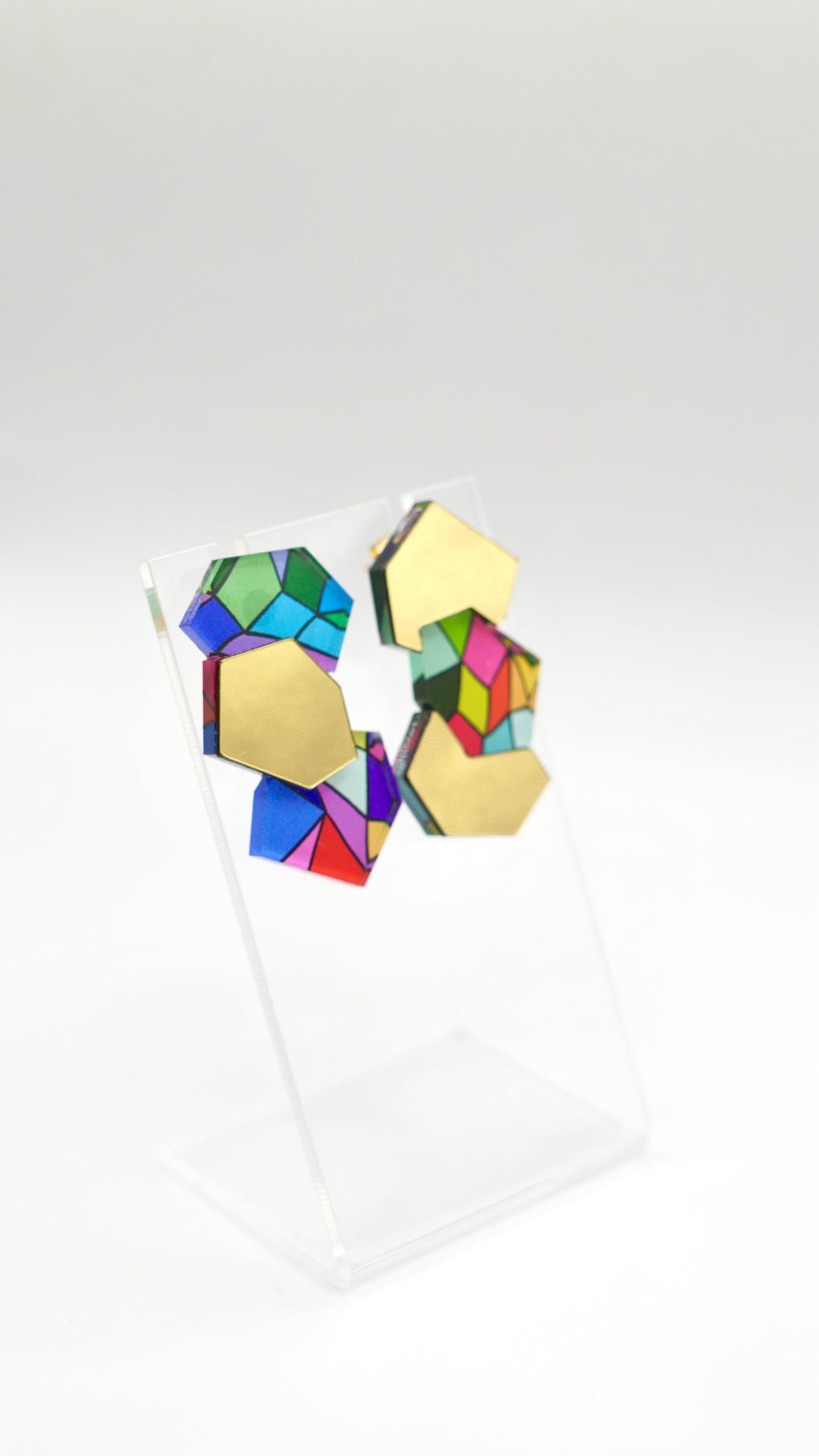 Boucles d’oreilles Bjorn vitraux 