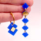 Boucles d’oreilles bleu saga 