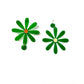 Boucles d’oreilles asymétriques Daisy Vert 