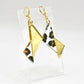 Boucles d’oreilles Karla en plexiglas, léopard et doré 