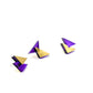 Boucles d’oreilles puces Mila en plexiglas violet miroir