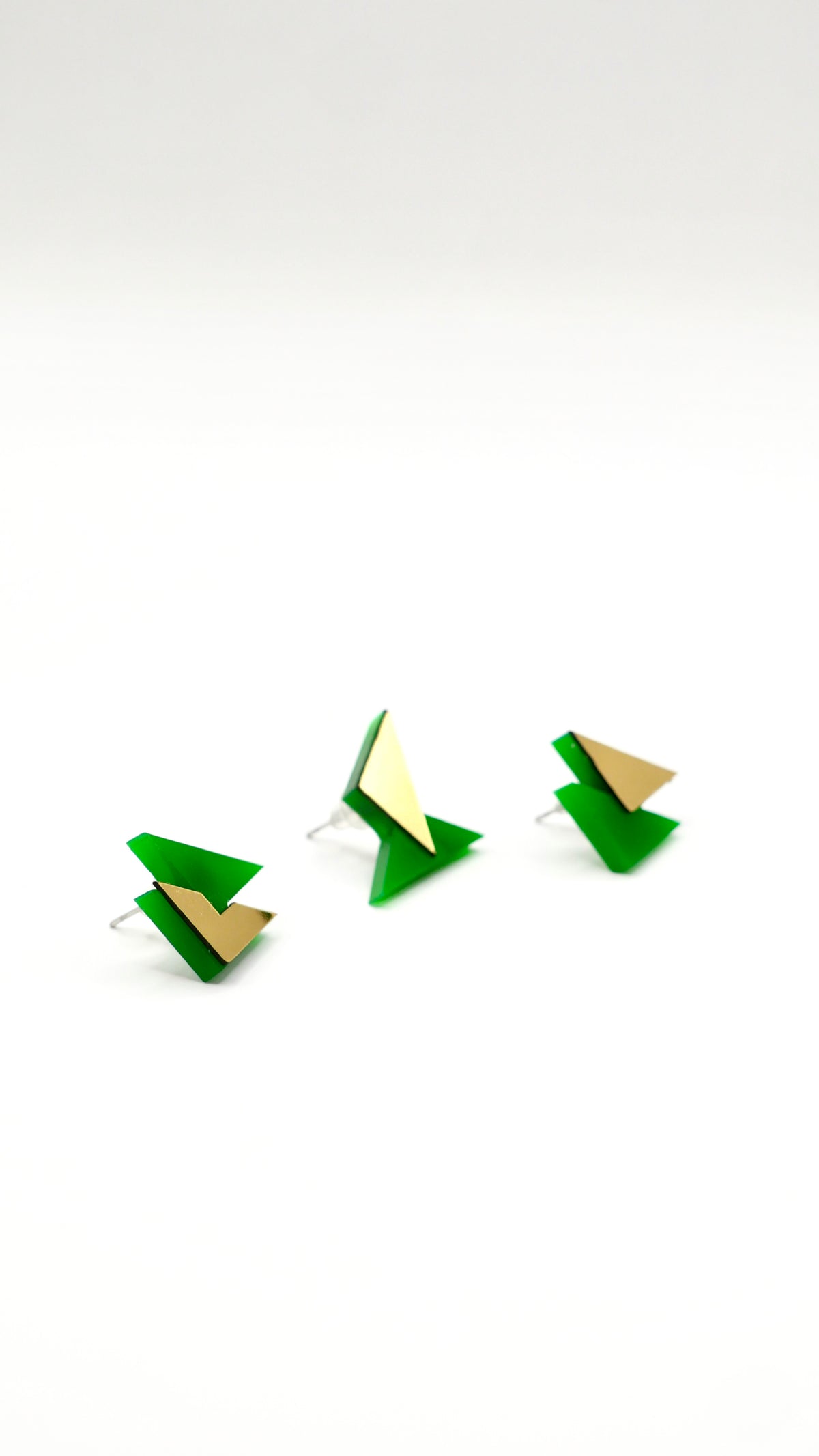Boucles d’oreilles puce Mila vert 