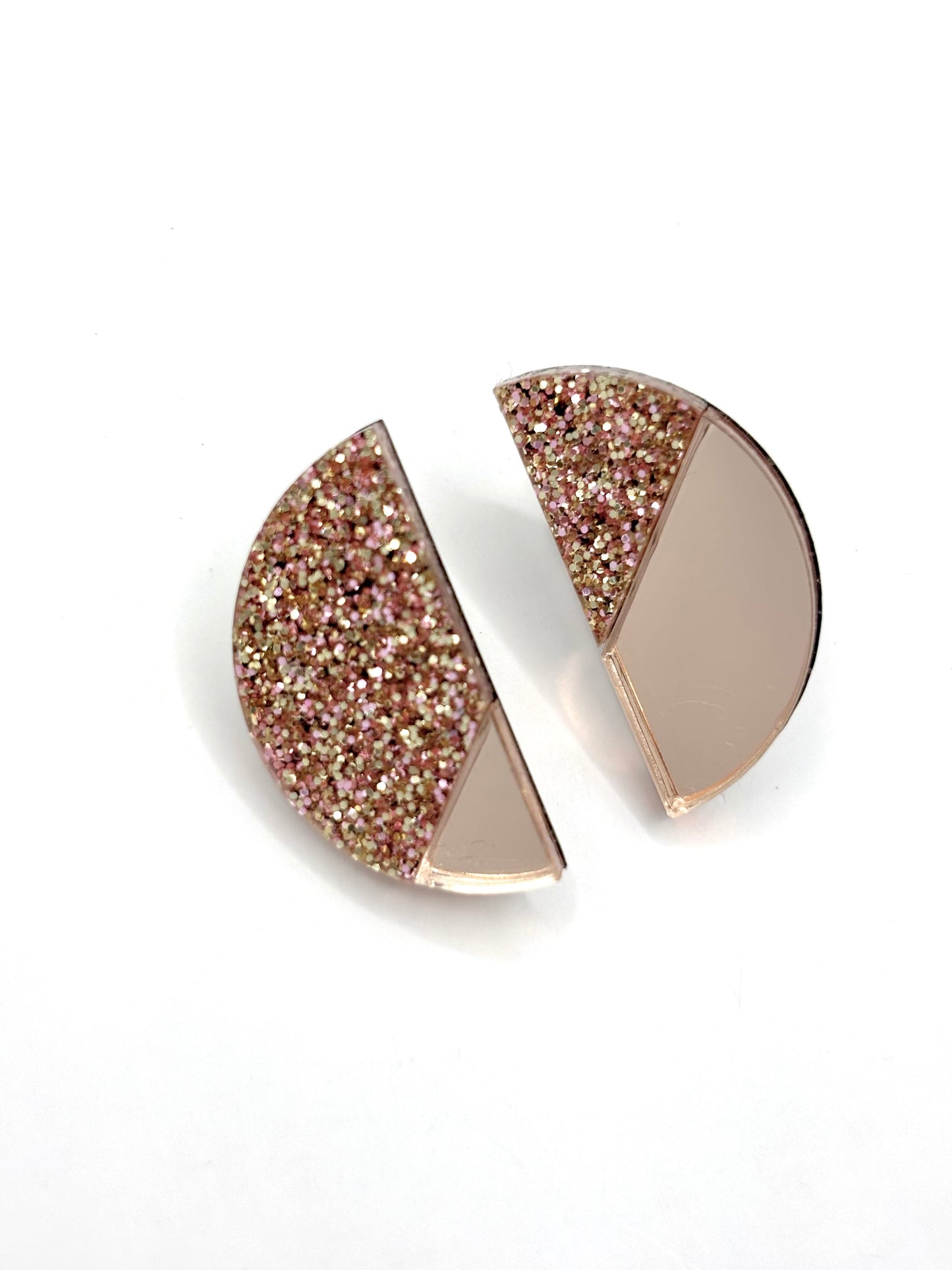Boucles d’oreilles Sohalia rose paillettes