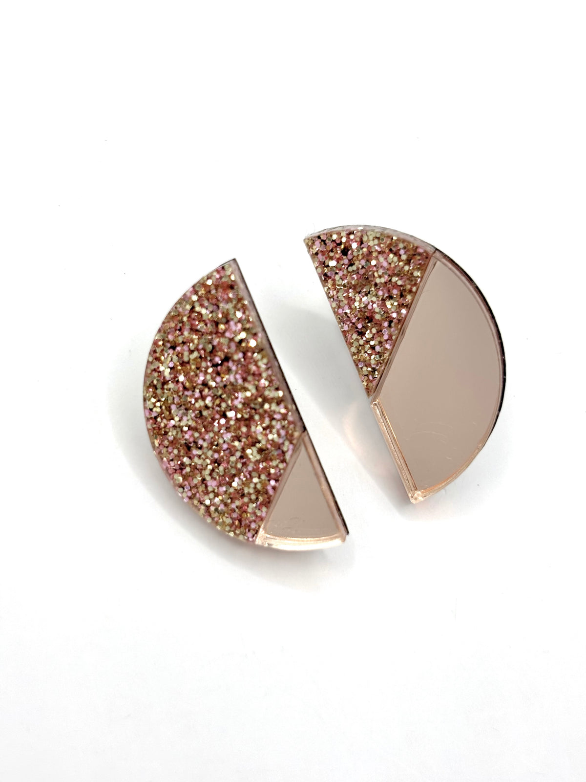 Boucles d’oreilles Sohalia rose paillettes