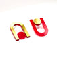 Boucles d’oreilles Una rouges