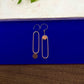 Boucles d'oreilles Trombone en laiton rose gold