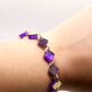 Bracelet en plexiglass Saga violet paillettes