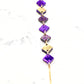 Bracelet violet paillettes saga 