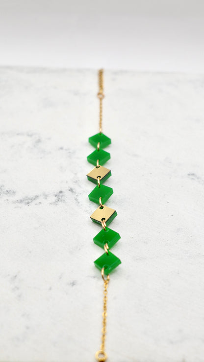 Bracelet plexiglass Saga vert