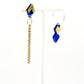 Boucles d’oreilles Carmen bleu miroir 
