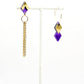 Boucles d’oreilles Carmen Violet miroir 