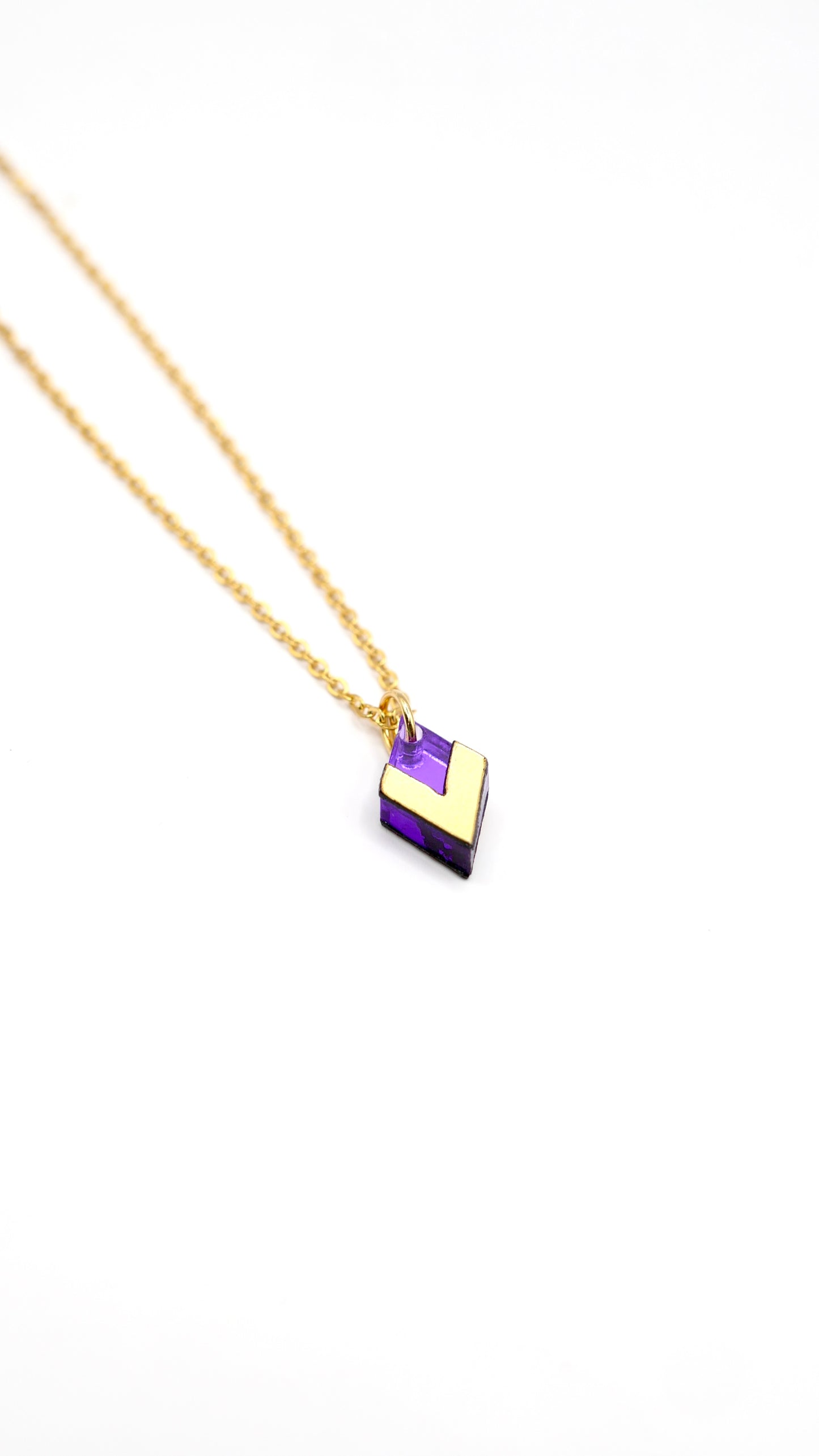 Collier Carmen violet miroir 