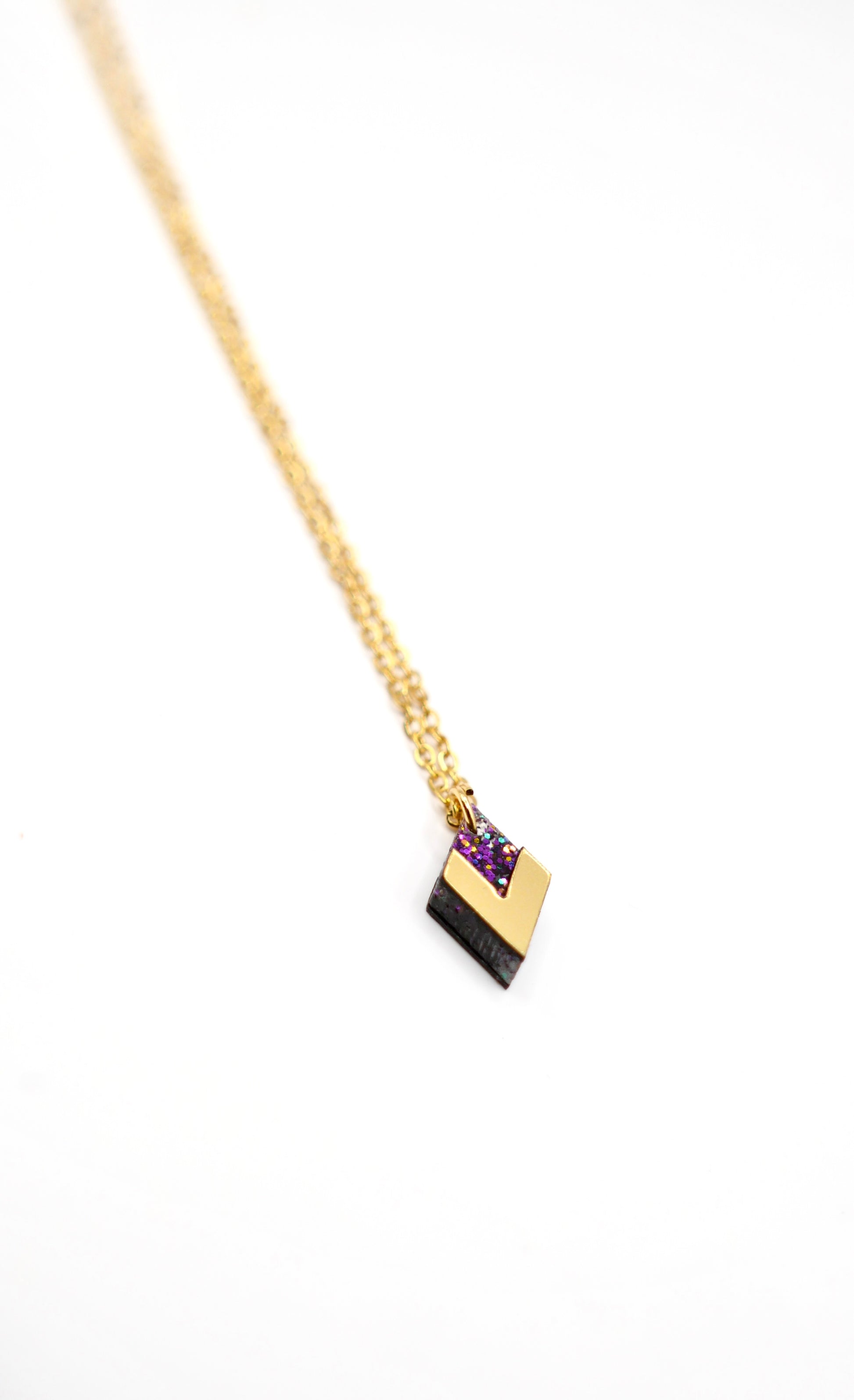 Collier Carmen Violet Paillettes