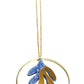 Collier artisanal plexiglass bleu pailleté 