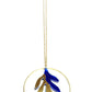 Collier Sacha, feuille bleue miroir 