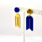 Détail des boucles d’oreilles Zéphyr bleues