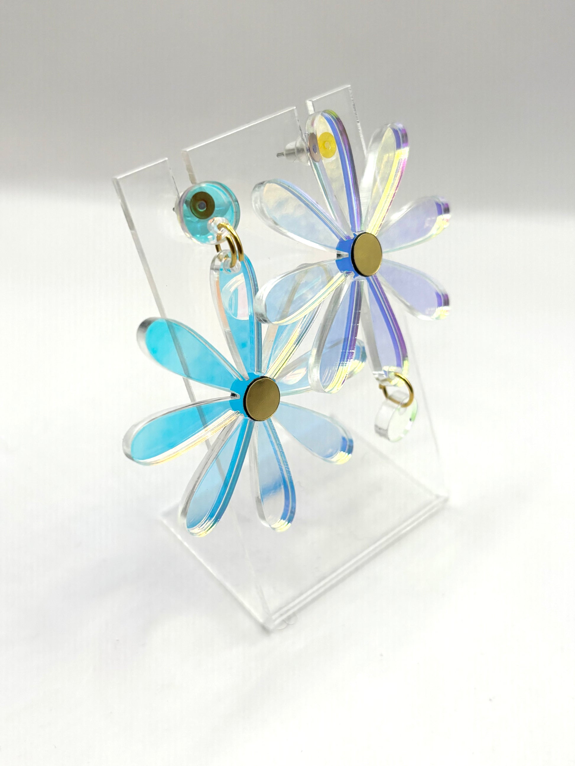 Boucles d’oreilles Daisy arc en ciel