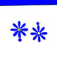 Boucles d’oreilles Daisy bleu klein