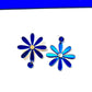 Boucles d’oreilles Daisy bleu miroir 