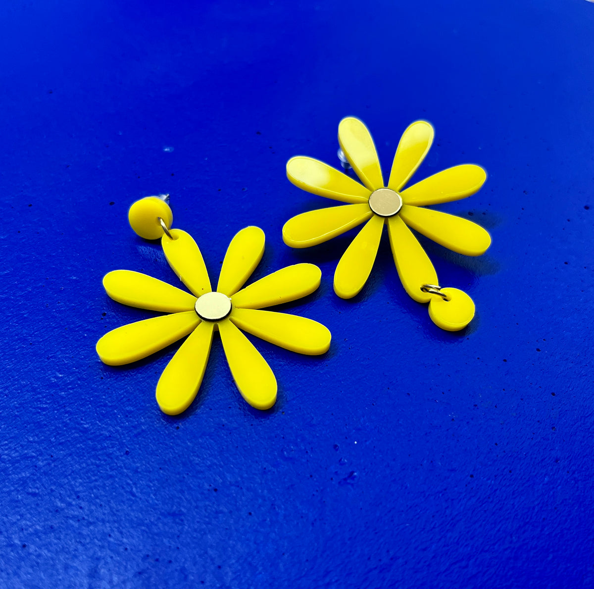 Boucles d’oreilles Daisy jaune