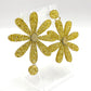 Boucles d’oreilles Daisy paillettes dorées