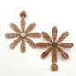 Boucles d’oreilles Daisy rose paillettes 