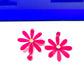 Boucles d’oreilles asymétriques Daisy roses