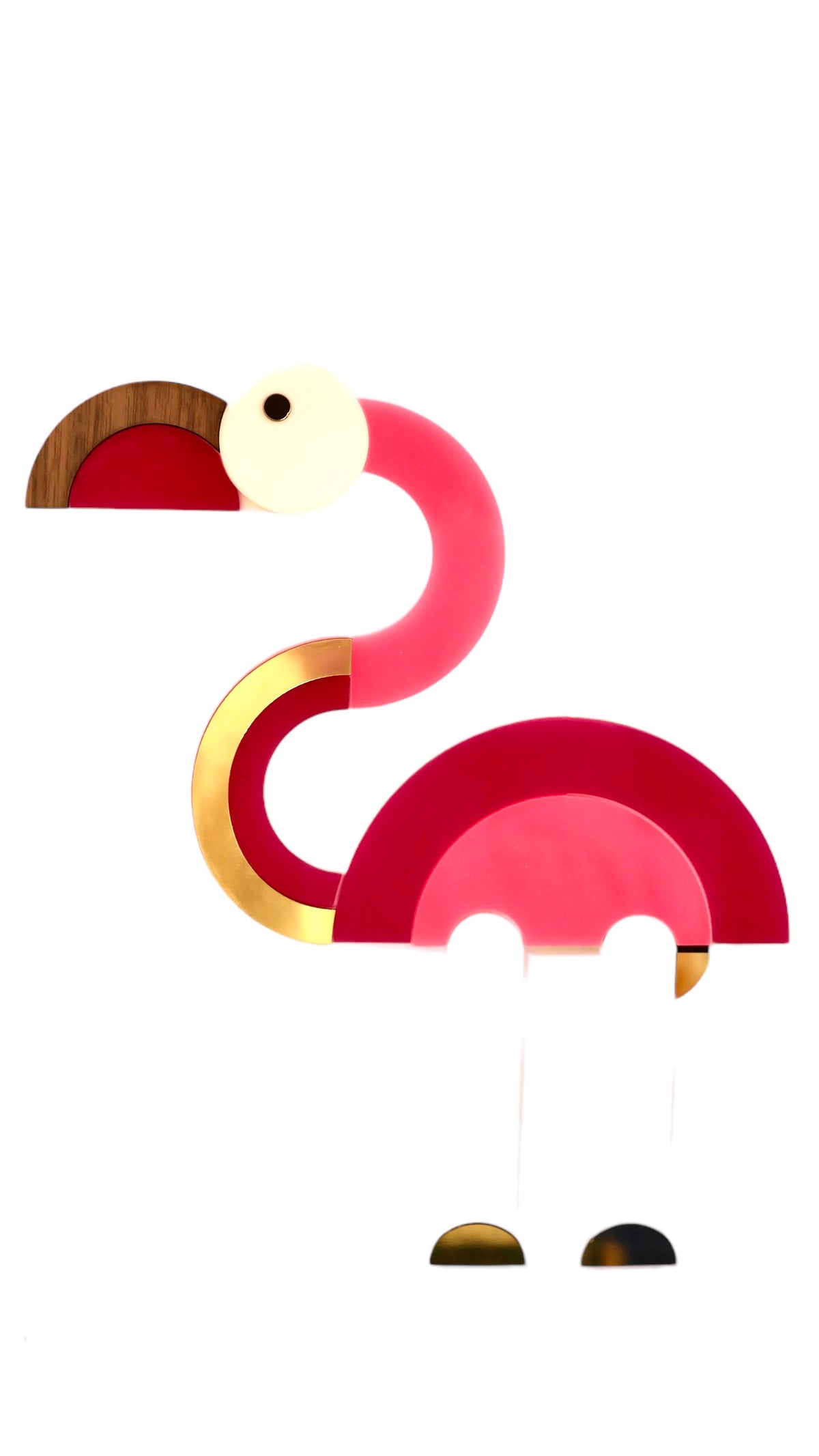 Flamant rose mural, décoration originale et artisanale 