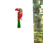 Décoration murale Toucan vert et rose, plexiglas coloré et bois, fait main en France 