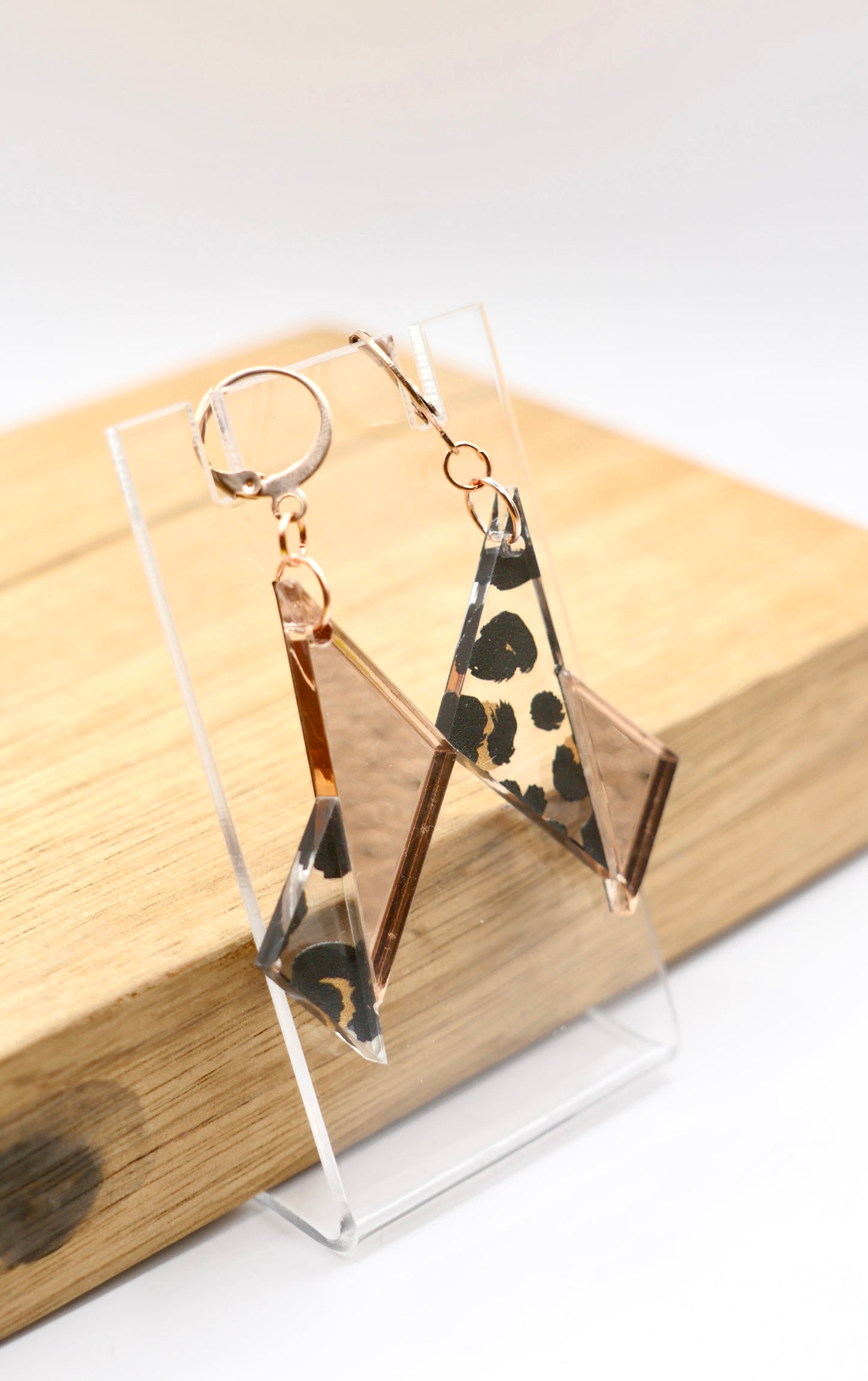 Boucles d’oreilles Karla léopard rose gold 