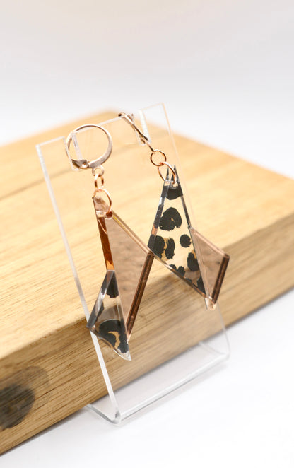 Boucles d’oreilles Karla léopard rose gold 