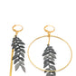Boucles d’oreilles Liane noir et dorée