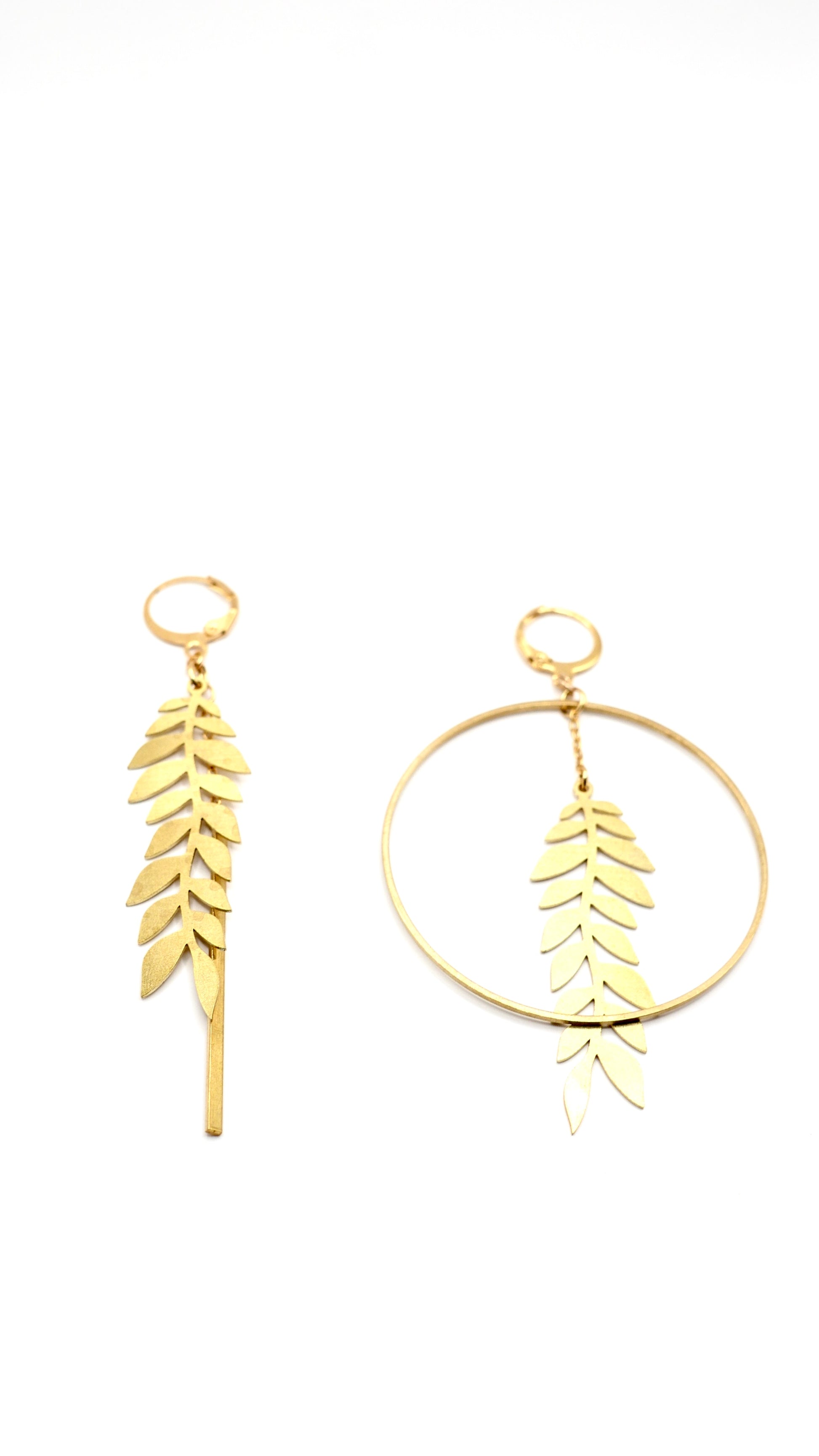 Boucles d’oreilles laiton doré Liane