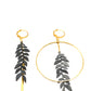 Boucles d’oreilles Liane Laiton et noir
