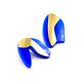 Boucles d’oreilles asymétriques Masha, puces bleues 