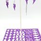 Boucles d’oreilles Mini Storm violette et argentée, look dépareillé