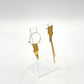 Duo de boucles d’oreilles mini storm dorées, créole et chain 