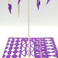 Boucles d’oreilles Mini Storm violettes, look dépareillé