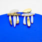 Boucles d’oreilles Phoenix blanc doré 