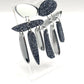Boucles d’oreilles grises paillettes 