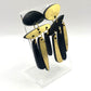 Boucles d’oreilles Phoenix dorées et noires