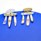 Boucles d’oreilles Phoenix transparent arc-en-ciel et doré