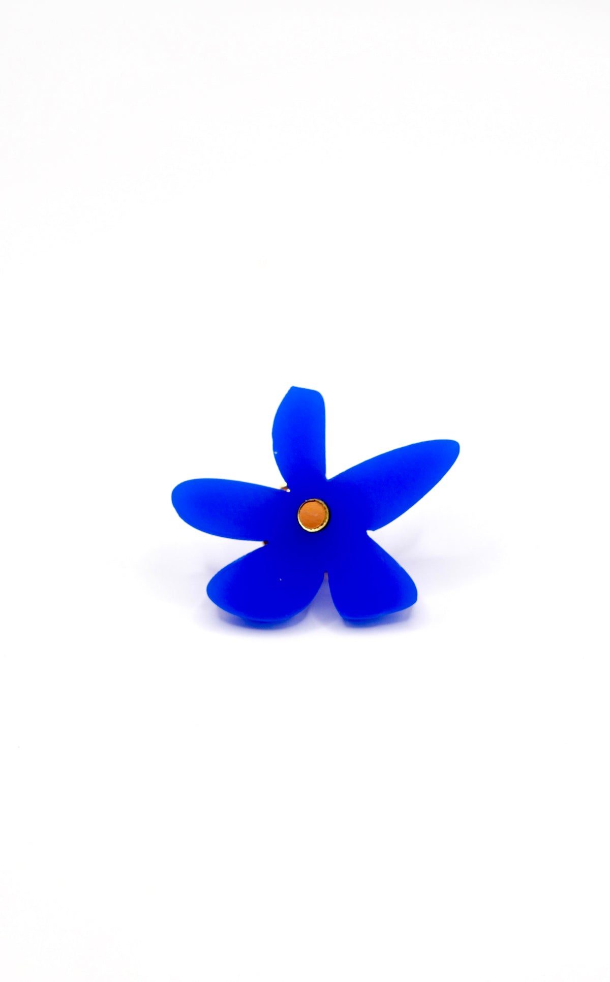 Pins Flores en plexiglass bleu Klein 